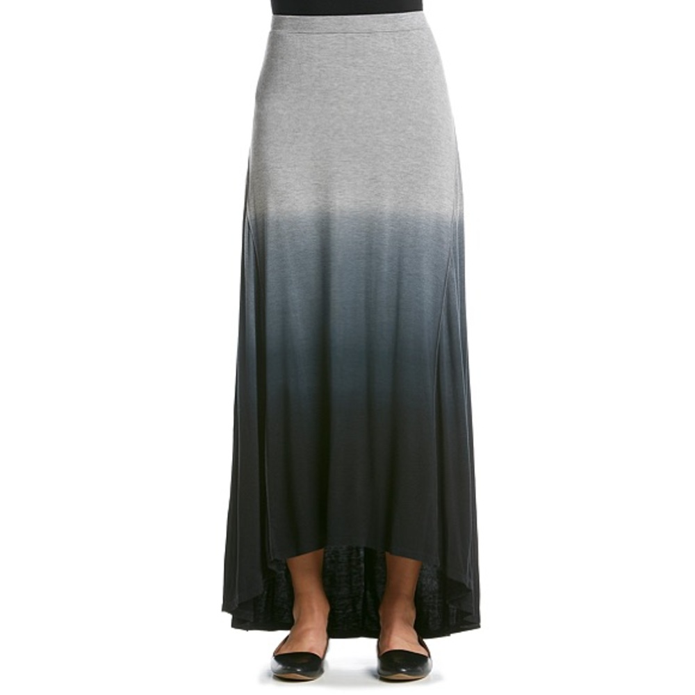(S,M,L) Gray Dip Dye Hi Low Skirt - NWT